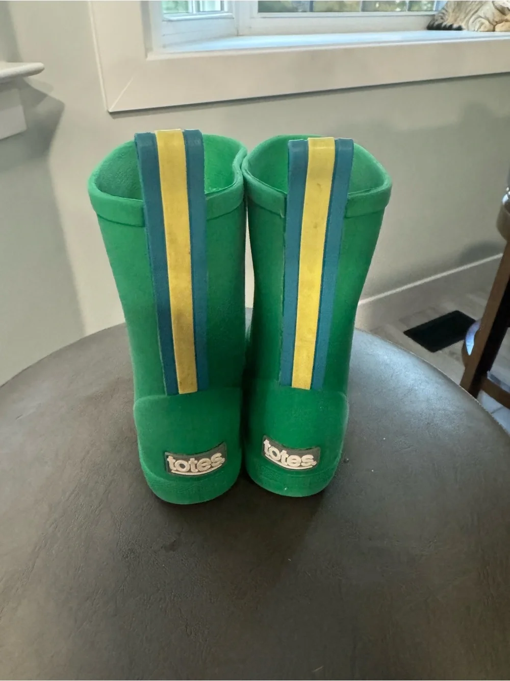 Totes Everywear Charley Tall Rain Boots Classic Green Toddler Size 9/10